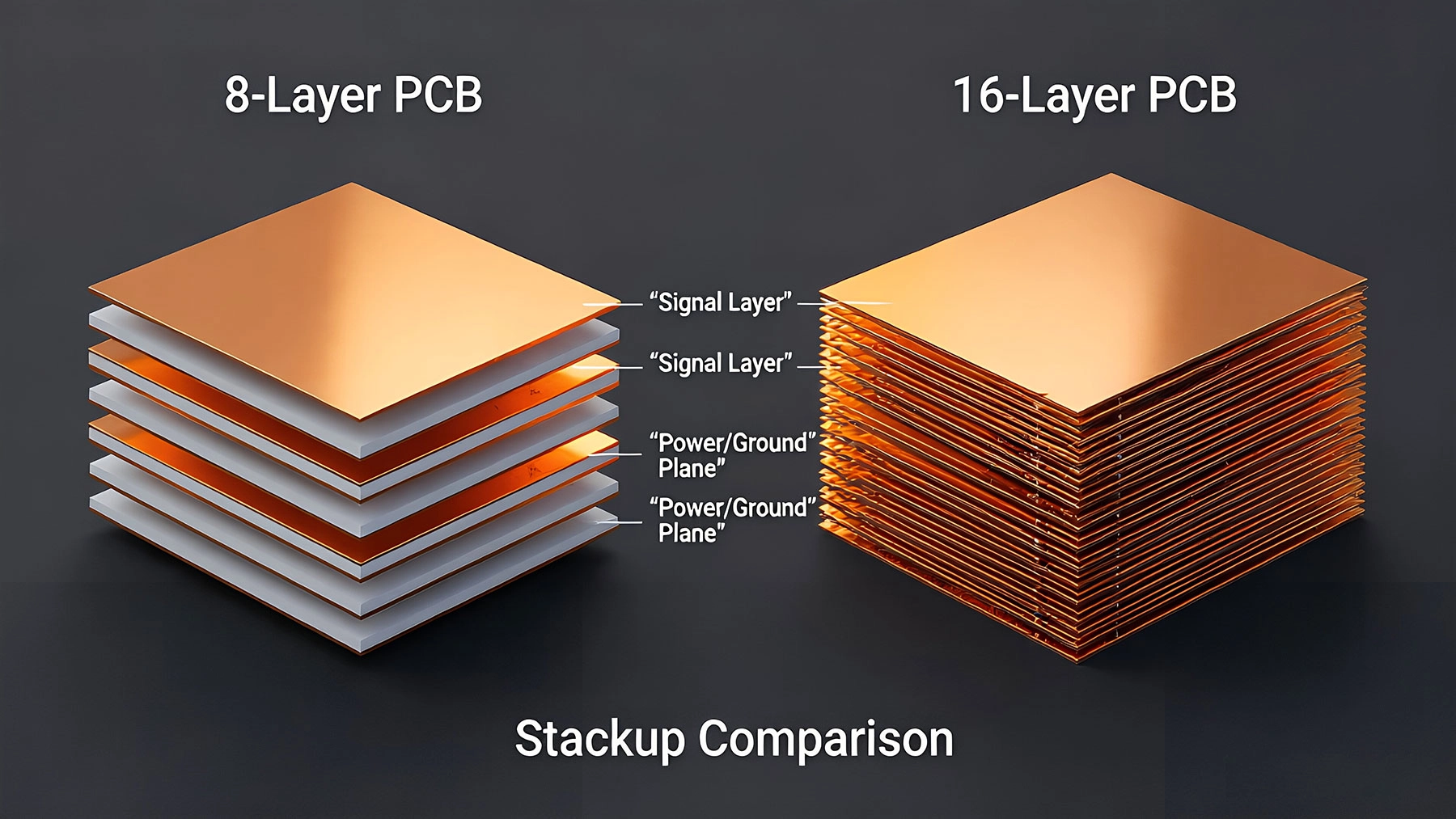 8-Layer vs. 16-Layer: Deciding on the Right Stack-up for Your Multilayer Board