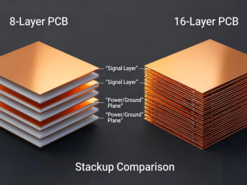 8-Layer vs. 16-Layer: Deciding on the Right Stack-up for Your Multilayer Board
