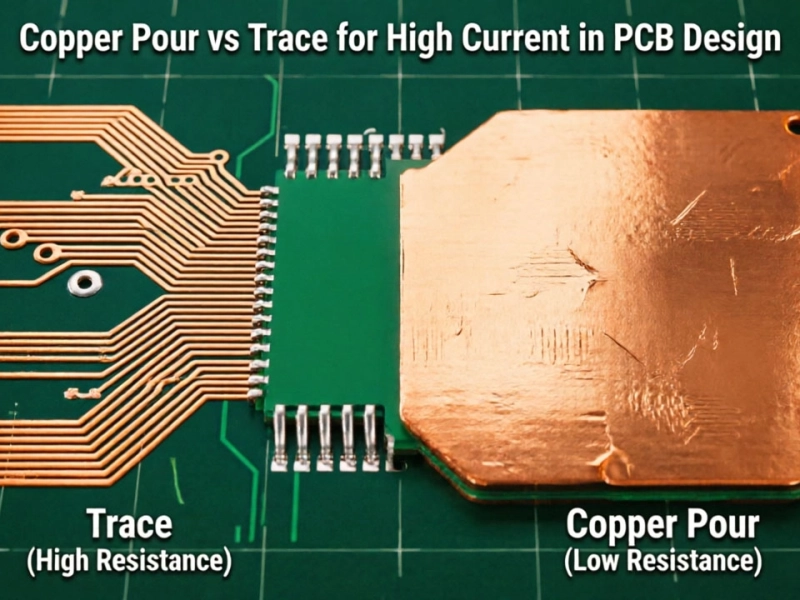 Copper Pour vs Trace for High Current: Optimizing PCB Power Delivery and Thermal Management