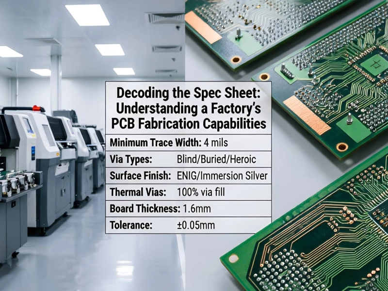 Decoding the Spec Sheet: Understanding a Factory's PCB Fabrication Capabilities