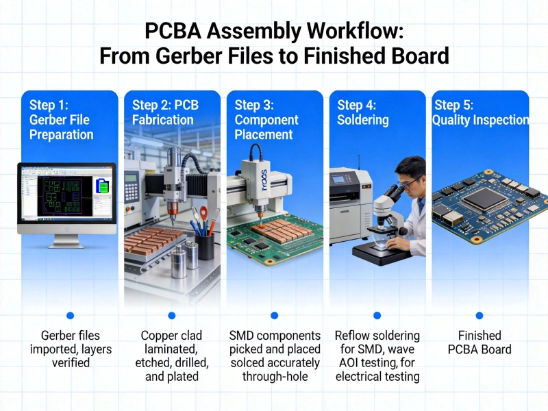 Understanding the PCBA Workflow: From Gerber Files to Finished Board